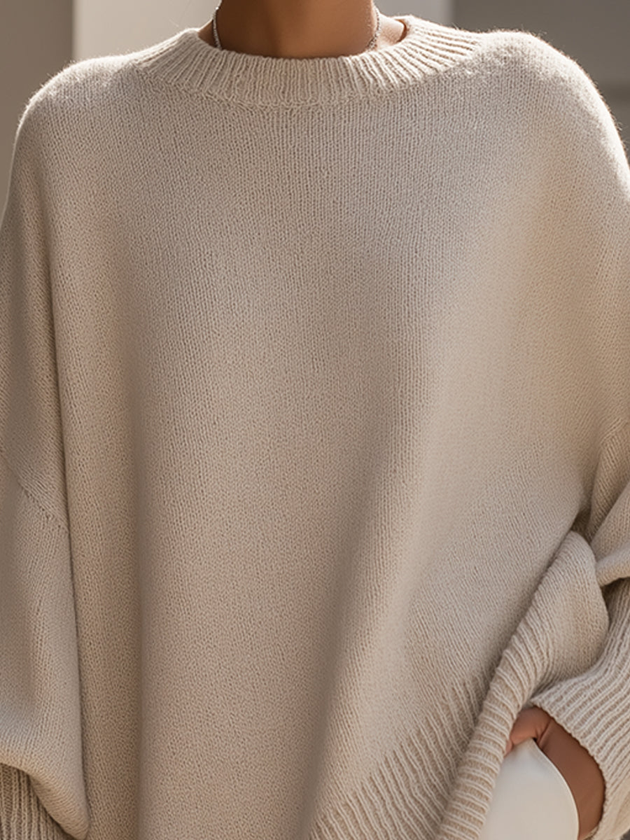 Women's Asymmetric Hem Poncho Sweater
