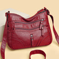 Women's Multi-Pocket Shoulder Bag with Adjustable Strap