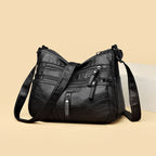 Women's Multi-Pocket Shoulder Bag with Adjustable Strap