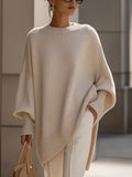 Women's Asymmetric Hem Poncho Sweater