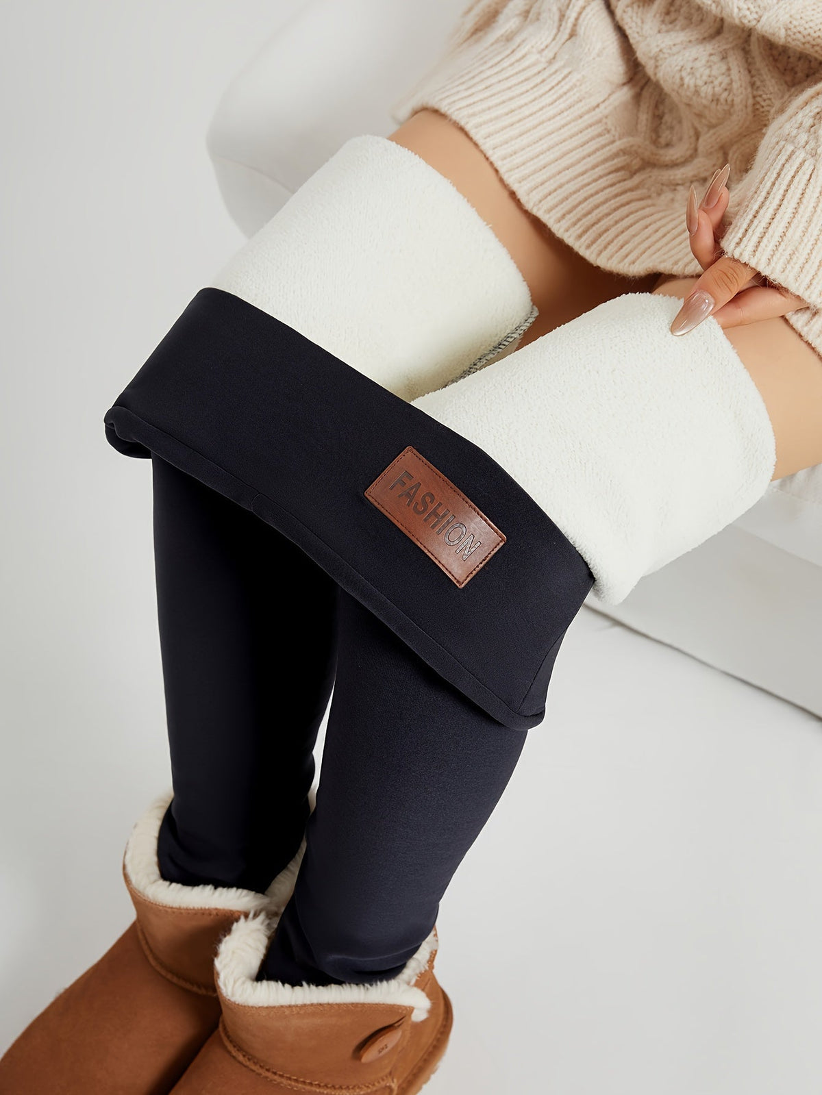 Women's High-Waisted Fleece-Lined Winter Leggings