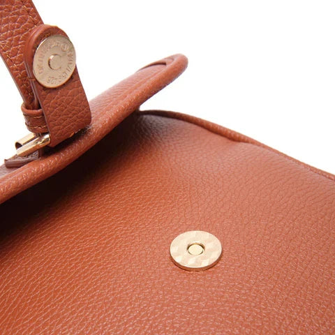 Women's Faux Leather Organizer Crossbody Bag