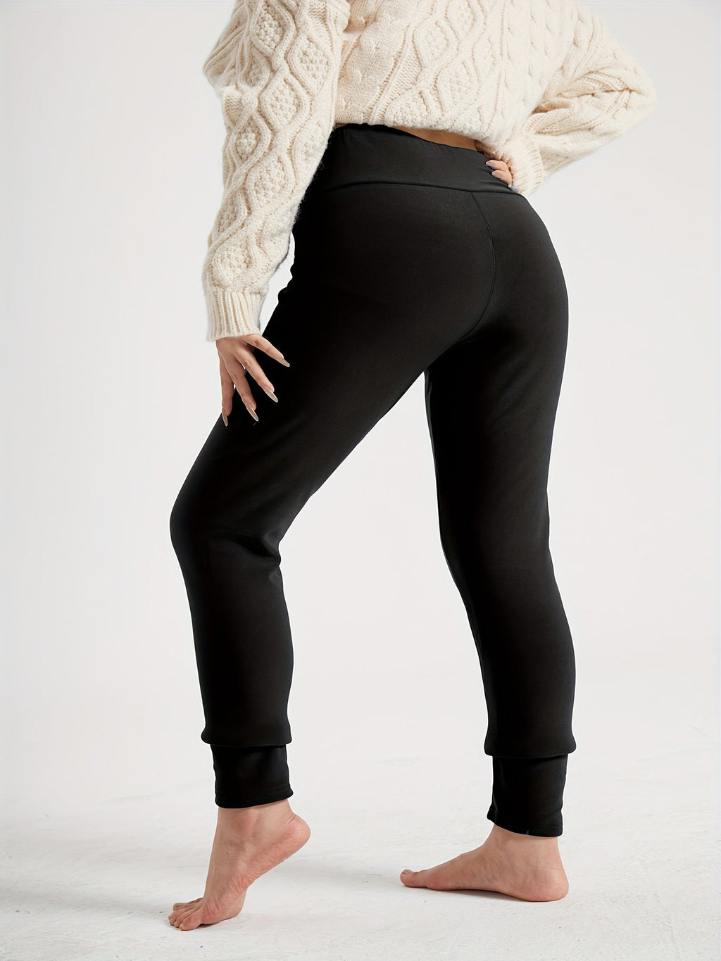 Women's High-Waisted Fleece-Lined Winter Leggings