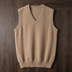 Men's Tailored Cashmere V-Neck Sweater Vest