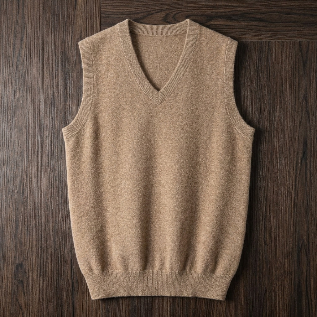 Men's Tailored Cashmere V-Neck Sweater Vest