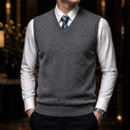 Men's Tailored Cashmere V-Neck Sweater Vest