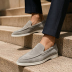 Men's Soft Suede Slip-On Loafers with Low Heel