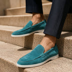 Men's Soft Suede Slip-On Loafers with Low Heel