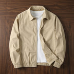 Men's Relaxed Zip-Up Jacket with Gathered Cuffs