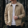 Men's Relaxed Zip-Up Jacket with Gathered Cuffs