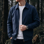 Men's Relaxed Zip-Up Jacket with Gathered Cuffs