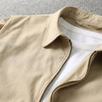 Men's Relaxed Zip-Up Jacket with Gathered Cuffs