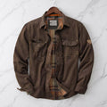 Men's Waxed Cotton Work Jacket with Chest Pockets