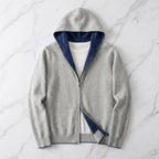 Men's Reversible Cashmere Zip-Up Hoodie