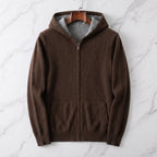 Men's Reversible Cashmere Zip-Up Hoodie