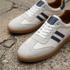 Men's Leather Low-Top Lace-Up Sneakers