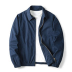 Men's Lightweight Zip-Up Jacket with Elastic Hem