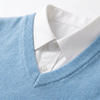 Men's Merino V-Neck Sweater Vest with Relaxed Fit