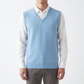Men's Merino V-Neck Sweater Vest with Relaxed Fit