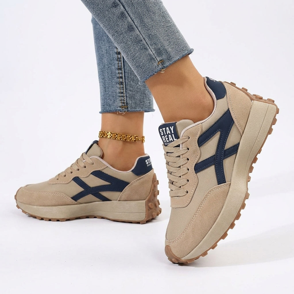 Women's Lightweight Lace-Up Sneakers with Cushioned Support