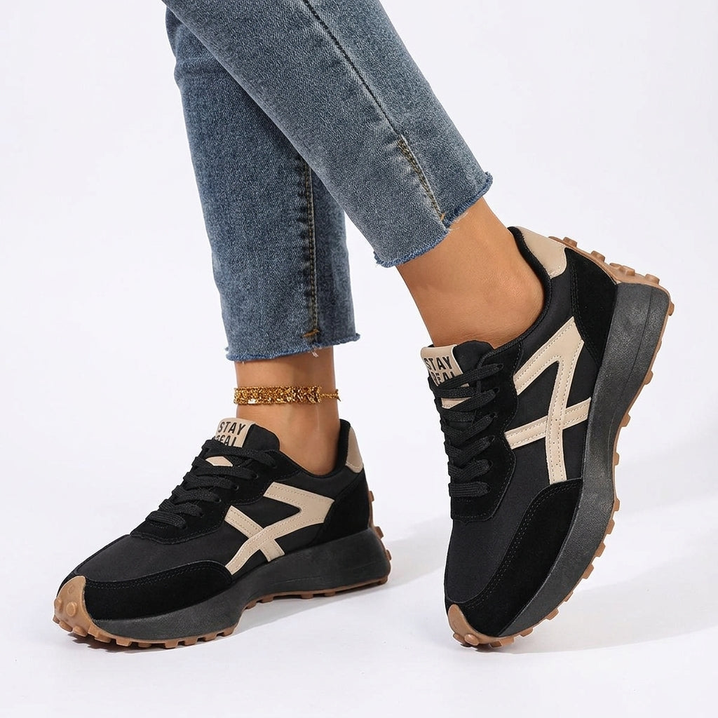 Women's Lightweight Lace-Up Sneakers with Cushioned Support