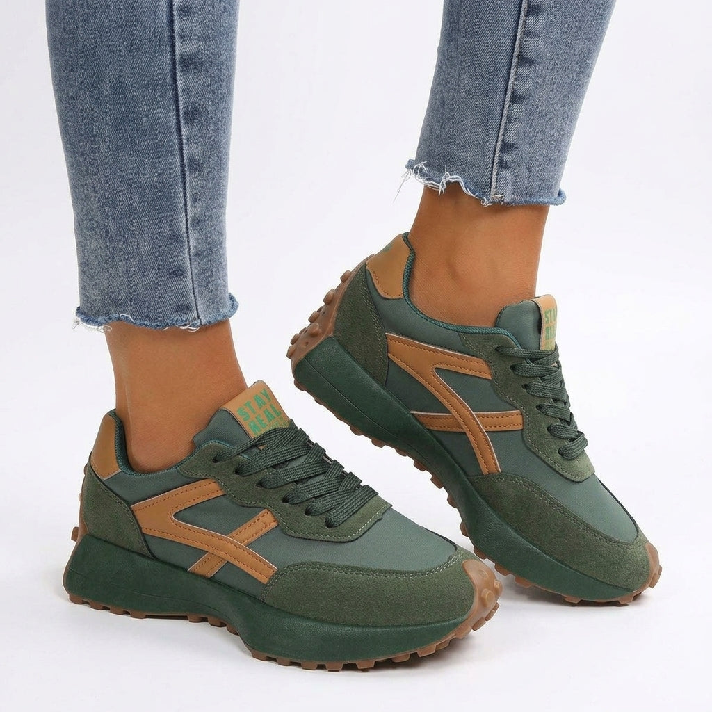 Women's Lightweight Lace-Up Sneakers with Cushioned Support