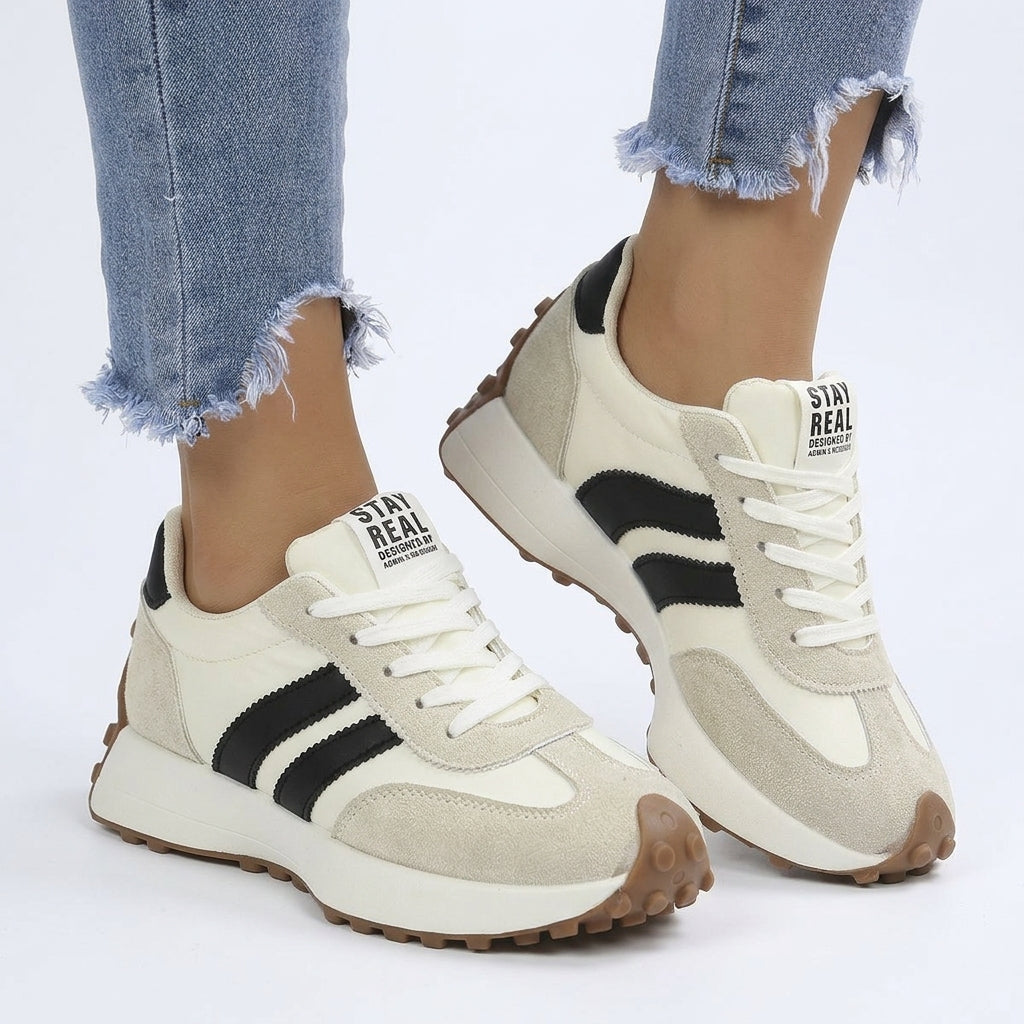 Women's Lightweight Lace-Up Sneakers with Cushioned Support