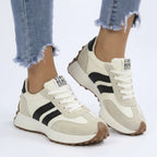 Women's Lightweight Lace-Up Sneakers with Cushioned Support