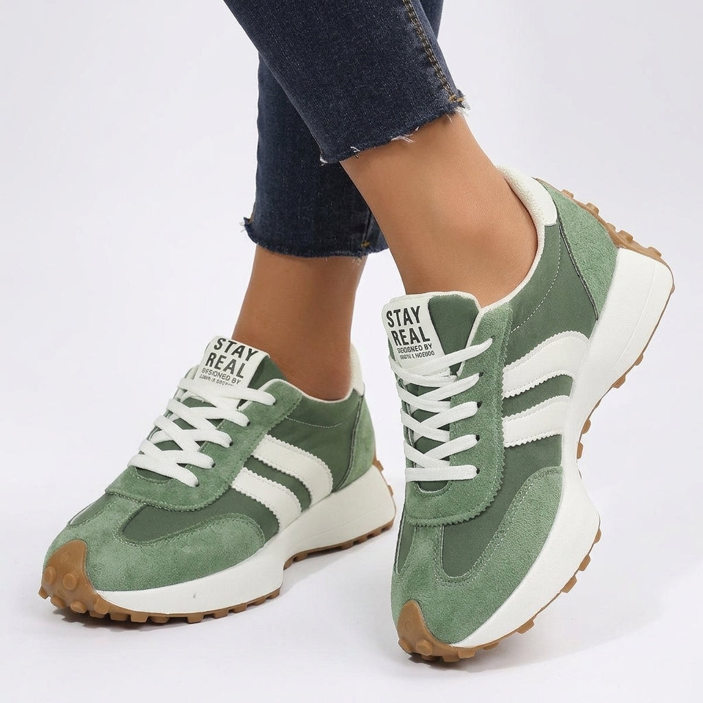 Women's Lightweight Lace-Up Sneakers with Cushioned Support