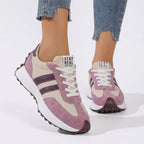 Women's Lightweight Lace-Up Sneakers with Cushioned Support
