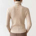 Women's Cashmere Turtleneck Sweater with Long Sleeves