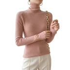 Women's Cashmere Turtleneck Sweater with Long Sleeves