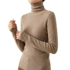 Women's Cashmere Turtleneck Sweater with Long Sleeves