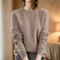 Women's Cashmere Crew Neck Sweater with Relaxed Fit