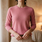 Women's Cashmere Crew Neck Sweater with Relaxed Fit