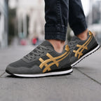Men's Canvas Lace-Up Sneakers with Layered Soles