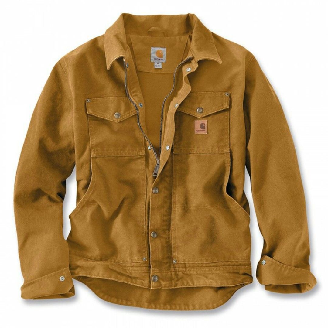 Men's Cotton Duck Work Jacket with Button Front