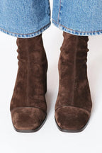 Women's Square Toe Ankle Boots with Block Heel