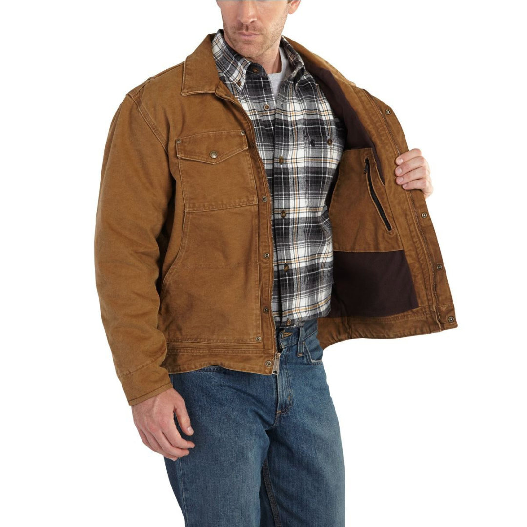 Men's Cotton Duck Work Jacket with Button Front