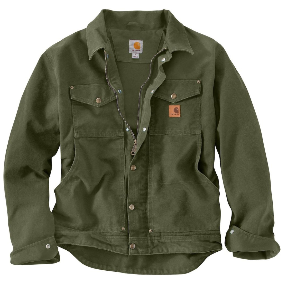 Men's Cotton Duck Work Jacket with Button Front