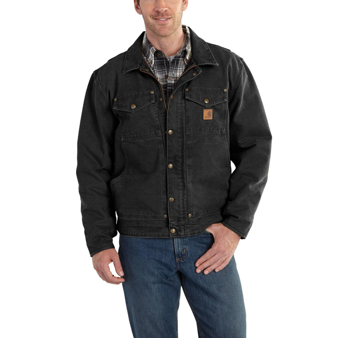 Men's Cotton Duck Work Jacket with Button Front
