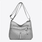 Women's Multi-Pocket Shoulder Bag with Adjustable Strap