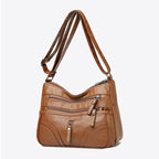 Women's Multi-Pocket Shoulder Bag with Adjustable Strap