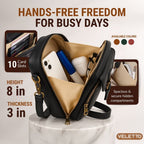 Women's Faux Leather Organizer Crossbody Bag