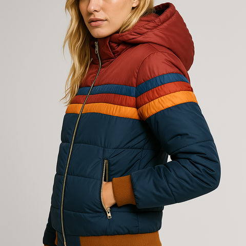 Women's Waterproof Hooded Quilted Jacket