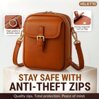 Women's Faux Leather Organizer Crossbody Bag