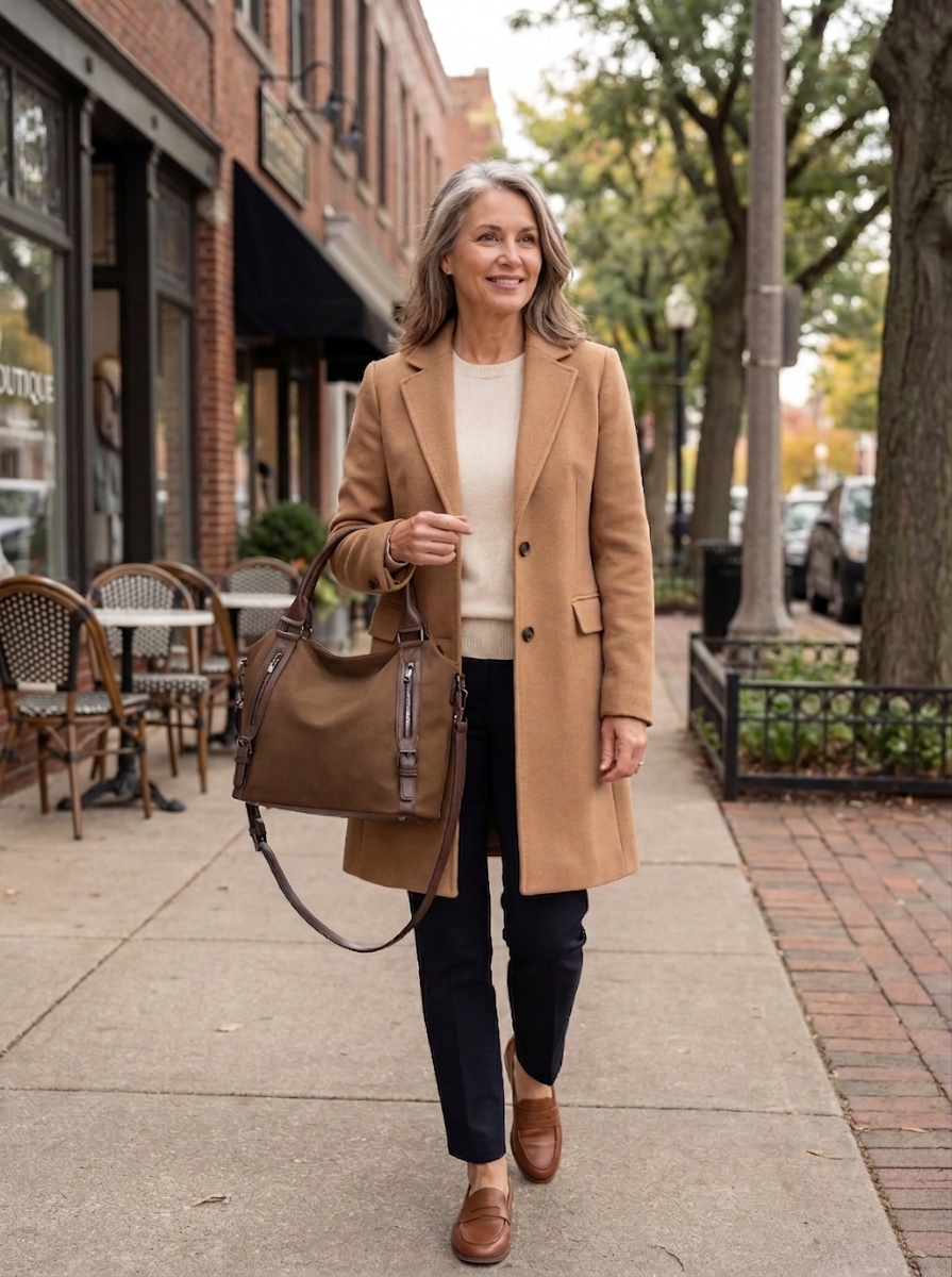 Women's Faux Leather Tote Bag with Shoulder Strap