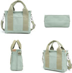 Women's Canvas Organizer Tote with Shoulder Strap