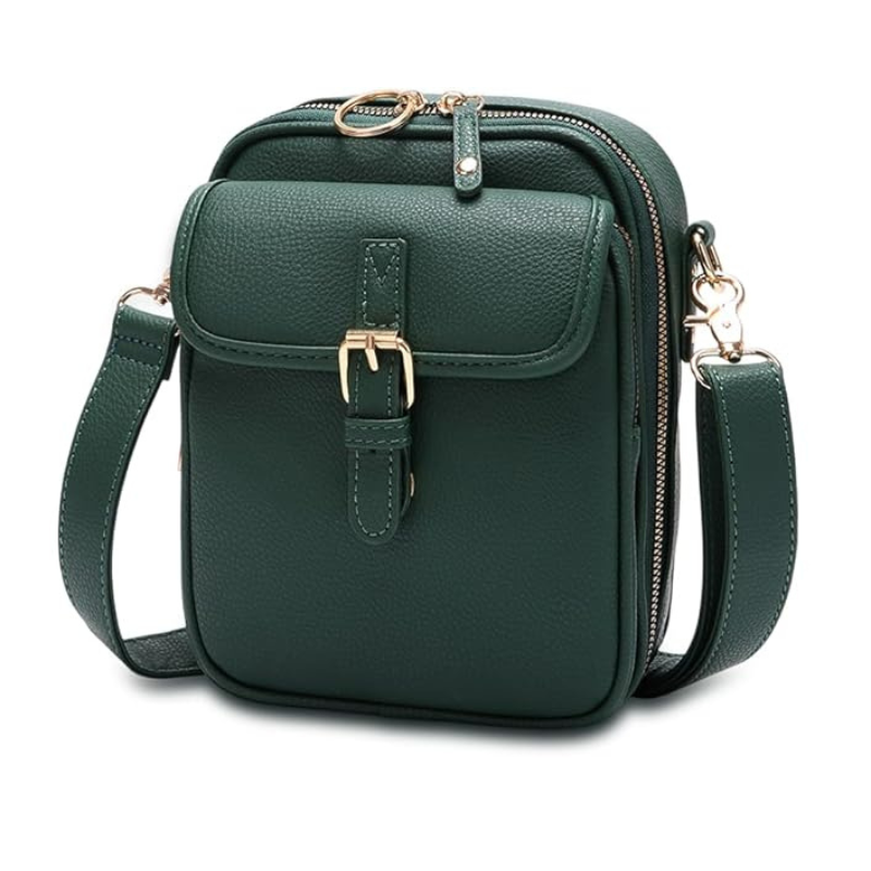 Women's Faux Leather Organizer Crossbody Bag