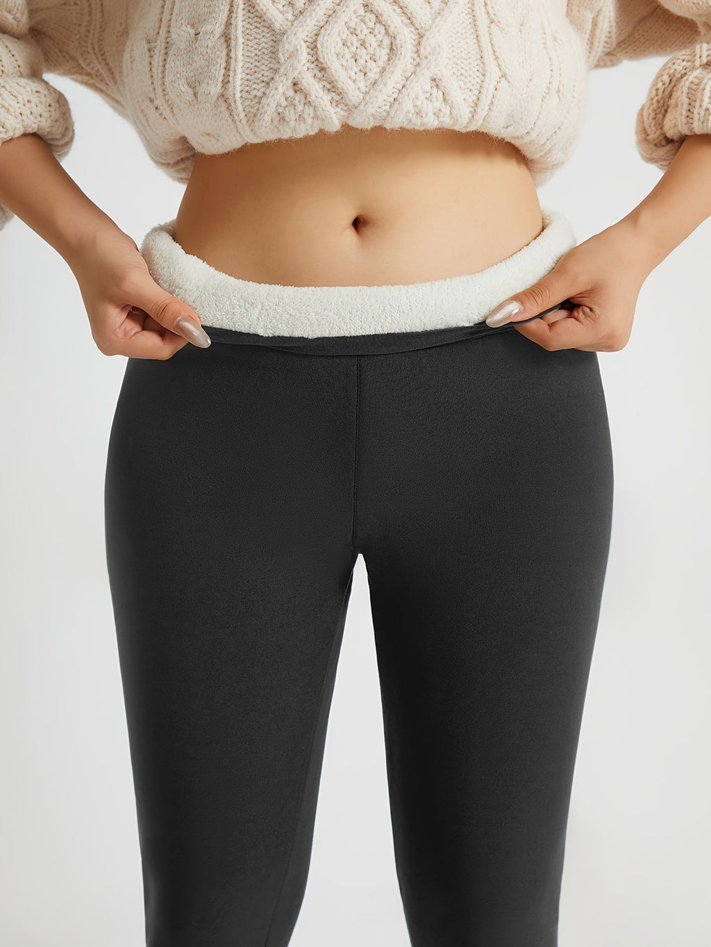 Women's High-Waisted Fleece-Lined Winter Leggings